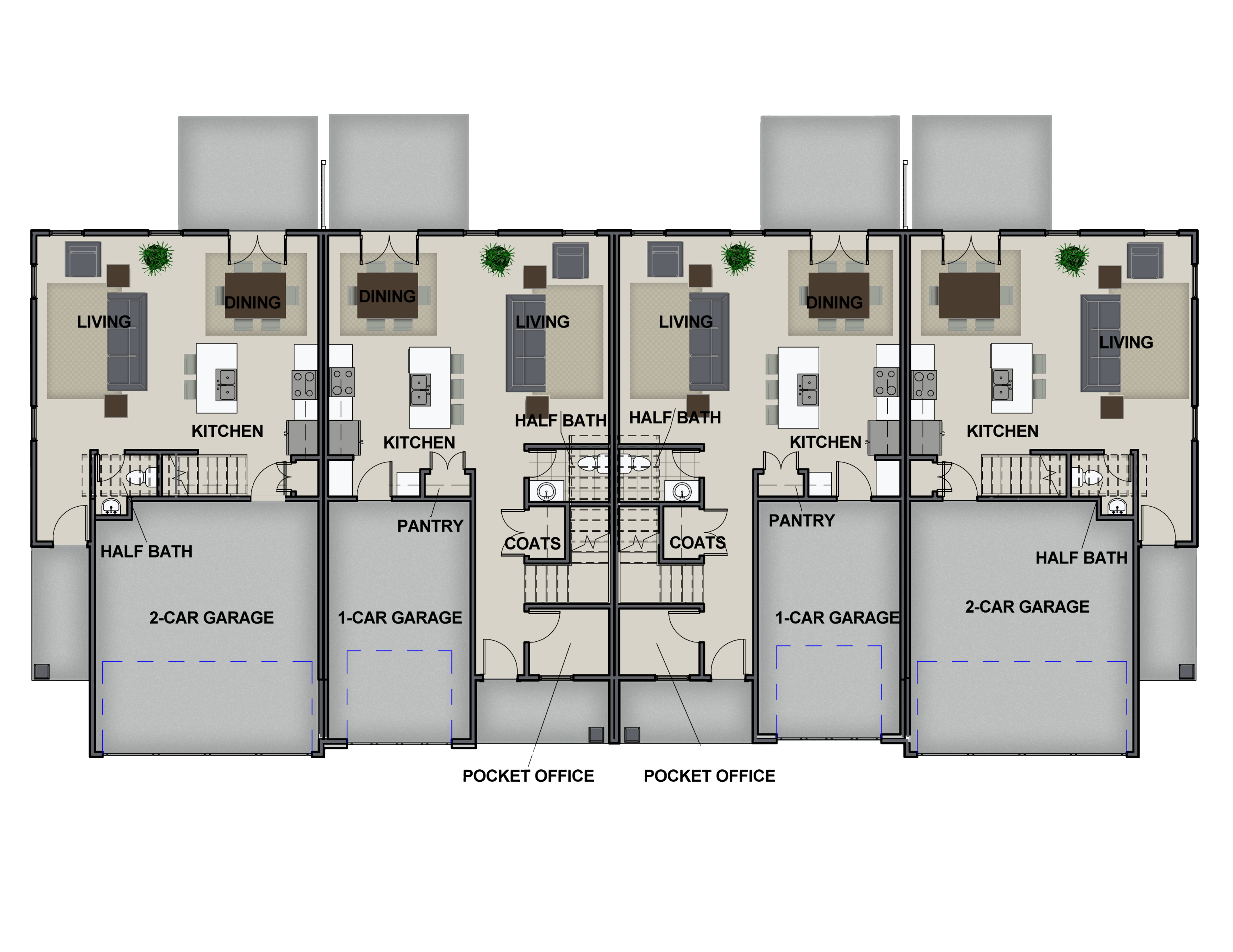 Address Hidden, 2 Bedrooms Bedrooms, ,2.5 BathroomsBathrooms,Townhome,Floor Plans,1073